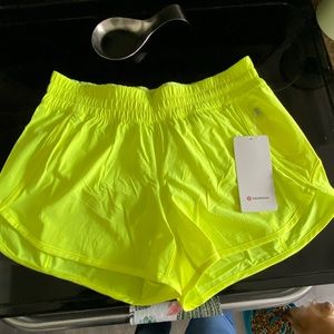 Bright yellow Lululemon size 12 shorts
